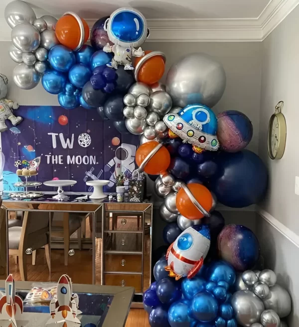 Arco De Globos Temática Astronauta Cohete 109 Piezas