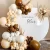 Arco de Globos Retro Beige Marrón 138 Piezas