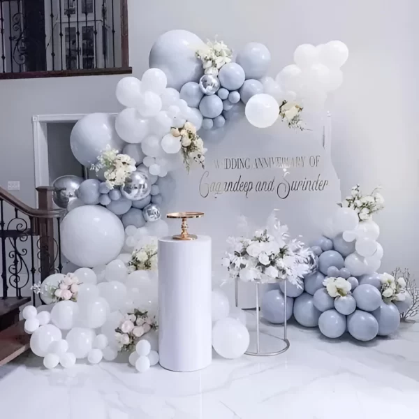 Arco De Globos Orgánico Gris 139 Piezas