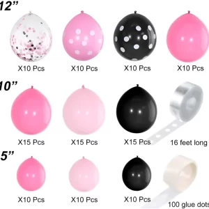 Arco De Globos Minnie Rosa Lunares 117 Piezas