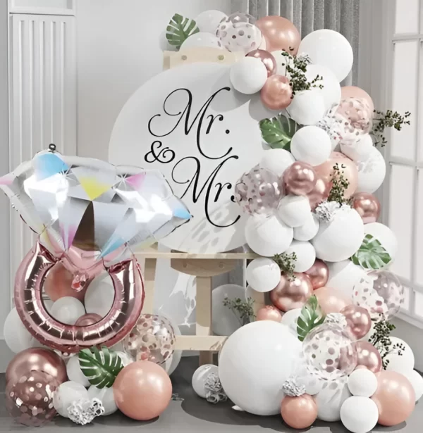 Arco De Globos Compromiso Novia Bride To Be 87 Piezas