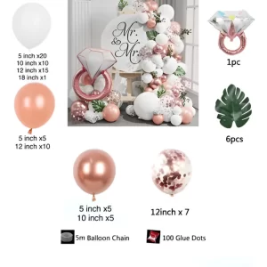 Arco De Globos Compromiso Novia Bride To Be 87 Piezas