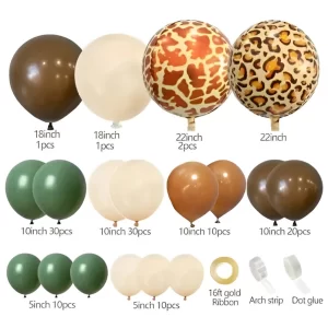 Arco Orgánico De Safari Selva 119 Piezas