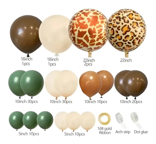 Arco Orgánico De Safari Selva 119 Piezas