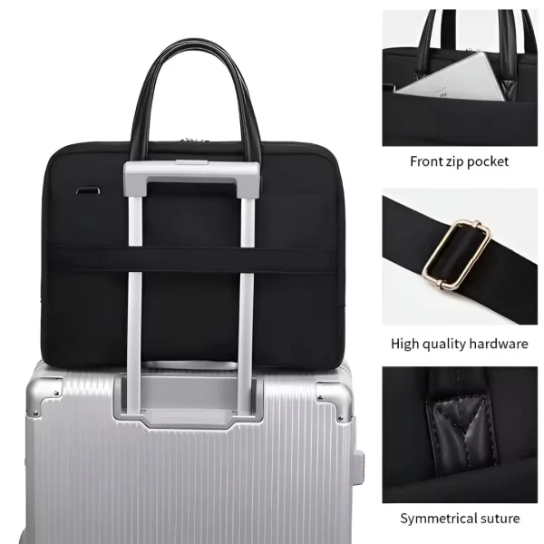 cartera-unisex-portanotebook-8775-2-clickandgo Bolso Porta Notebook Negro A8775