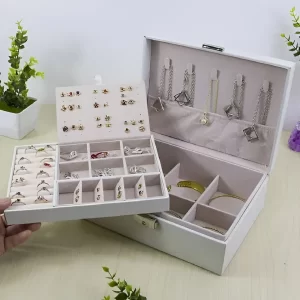 Joyero Cuero PU Con Llave Para Accesorios