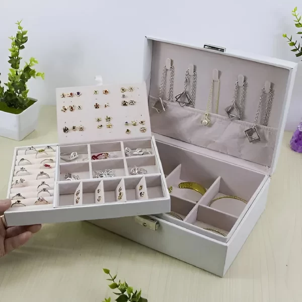 Joyero Cuero Pu Con Llave Para Accesorios