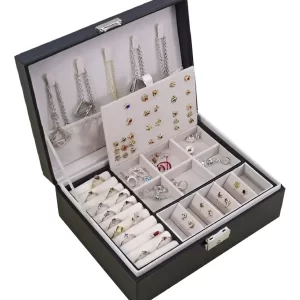 Joyero Cuero PU Con Llave Para Accesorios