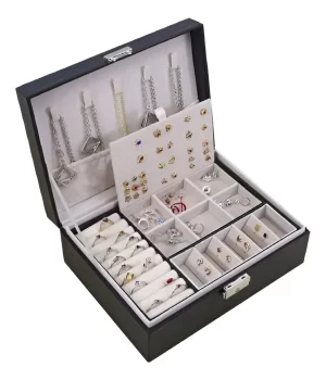 Joyero Cuero PU Con Llave Para Accesorios