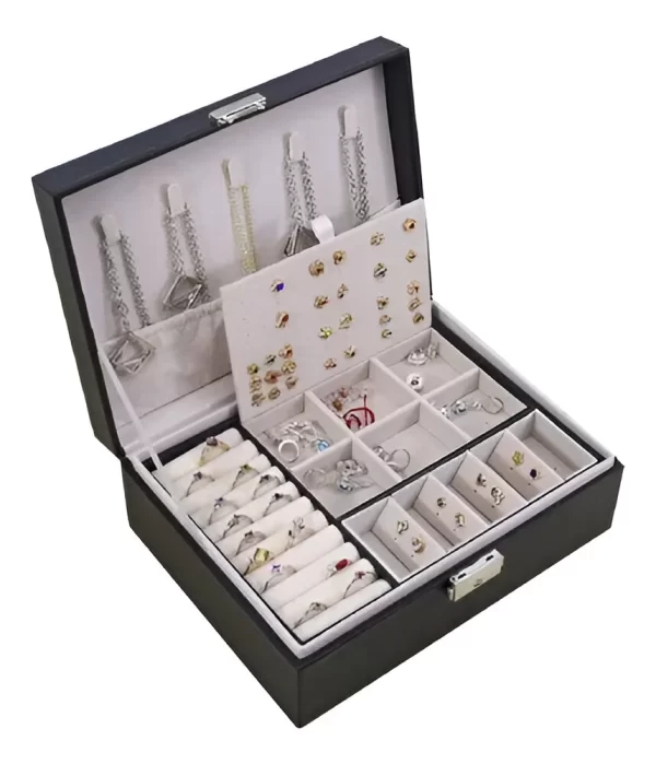 Joyero Cuero PU Con Llave Para Accesorios