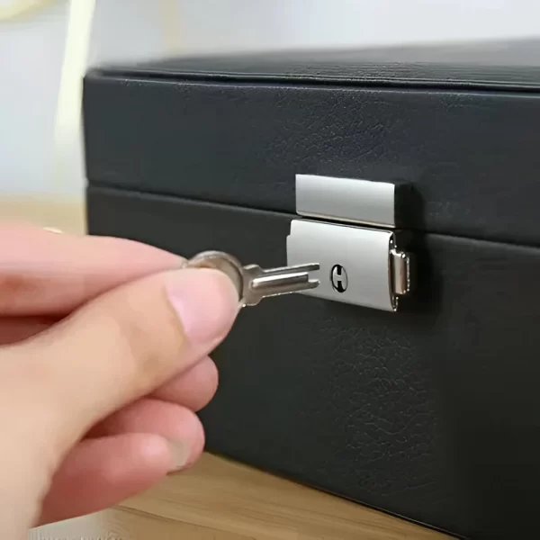 Joyero Cuero Pu Con Llave Para Accesorios