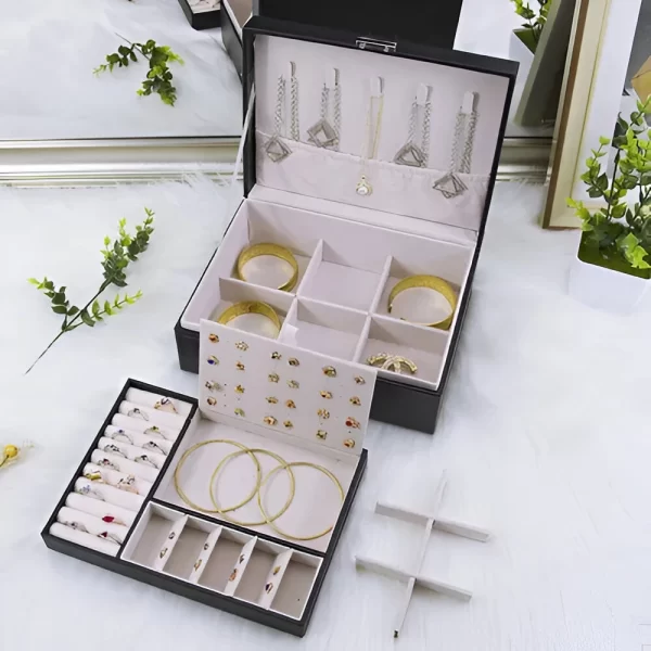 Joyero Cuero Pu Con Llave Para Accesorios