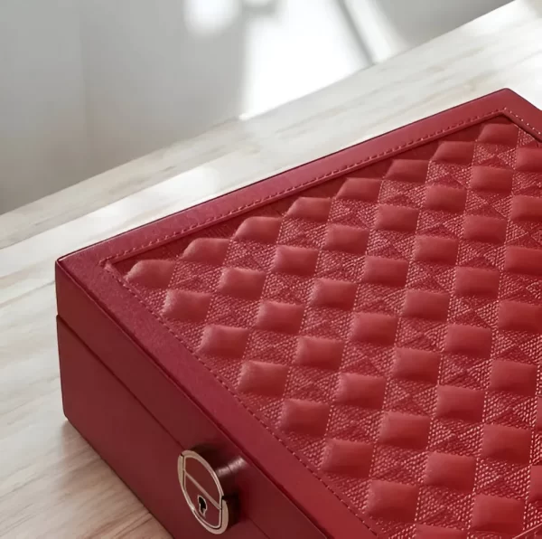 Joyero Alhajero Con Espejo Cuero Pu Con Cerradura