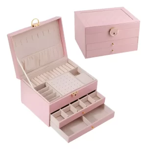 Joyero Cuero PU Cajonero Triple