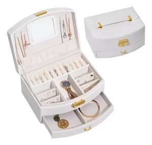 Joyero Con Cajones Cuero PU Valija