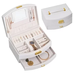 Joyero Con Cajones Cuero PU Valija