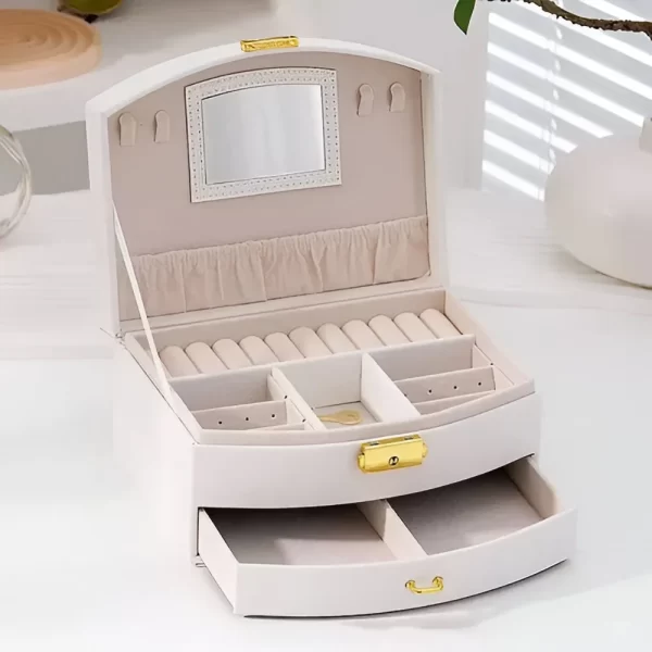 Joyero Con Cajones Cuero Pu Valija