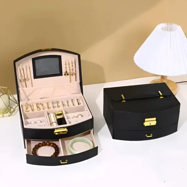 Joyero Con Cajones Cuero Pu Valija