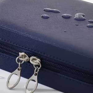 Joyero De Viaje Cuero Pu Azul 102