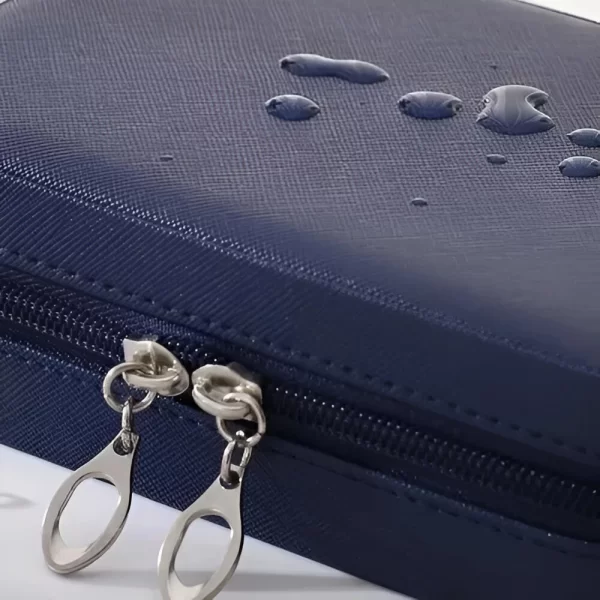 Joyero De Viaje Cuero Pu Azul 102