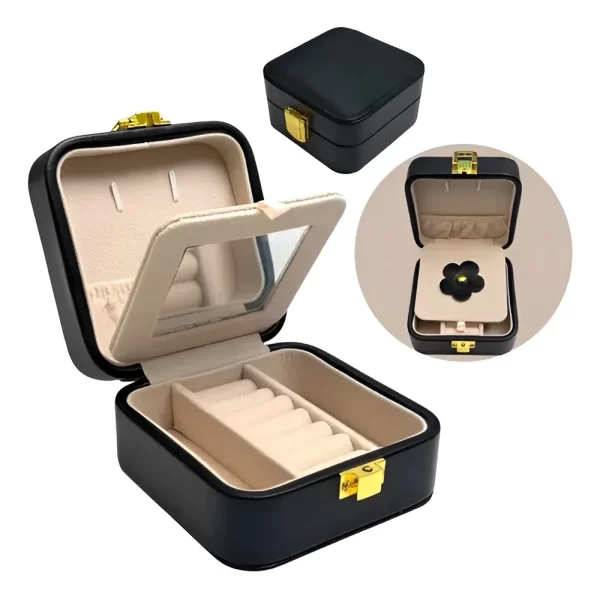 Joyero Cuero PU Con Broche Accesorios