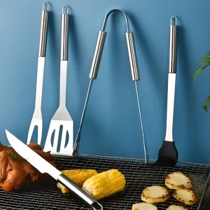 Set Parrilla 18 Piezas Set Asador Estuche Acero Inoxidable