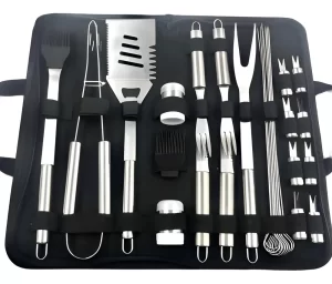 Set Parrillero 27 Pzs Kit Asador Acero Inoxidable