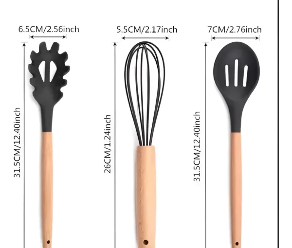 Set de 9 utensilios de silicona