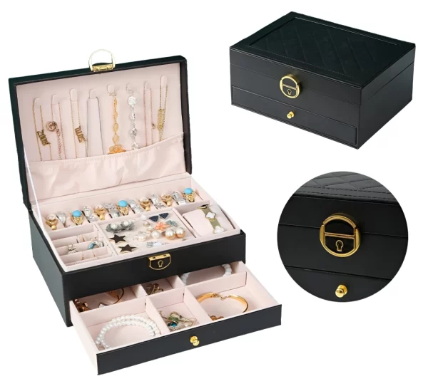 Joyero Con Cajón Cuero Pu JO-250