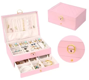 Joyero Con Cajón Cuero Pu JO-250