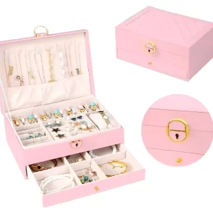 Joyero Con Cajón Cuero Pu JO-250