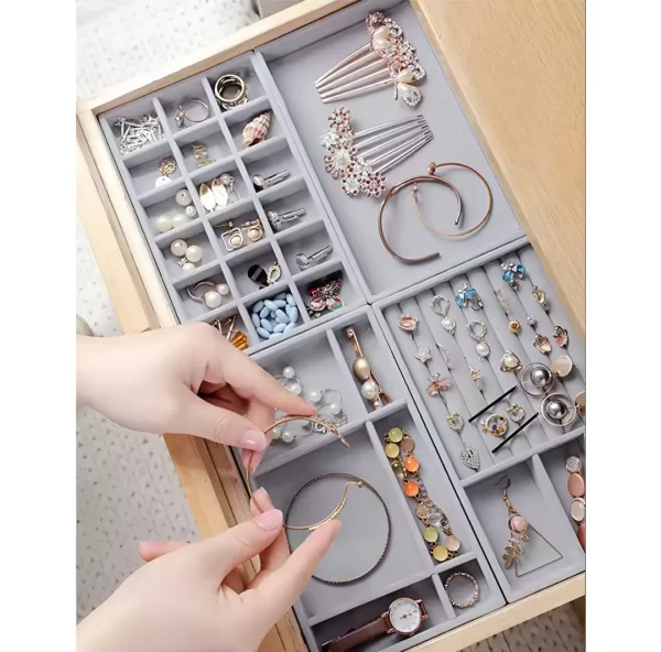 Set X4 Organizador De Accesorios Gamuza 104-B