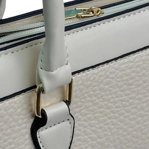 Cartera Cuero Pu Lazo Beige 10500