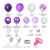 Arco De Globos Orgánico Violeta Lila Mariposas 124 Piezas