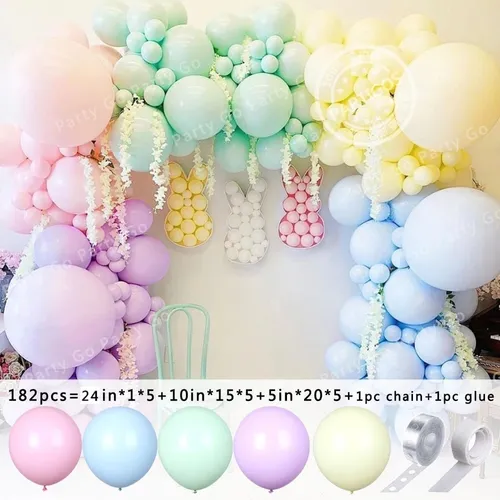 D_NQ_NP_698821-MLA90804526530_082025-O Arco De Globos Orgánico Pastel 182 Piezas