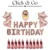 Kit Globos Happy Birthday Rosa Gold Plateado