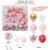 Kit Arco Globos Rosa Feliz Cumpleaños