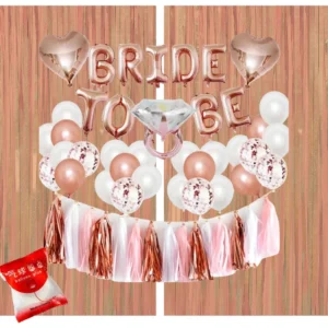 Kit Globos Bride To Be Rosa Plateado