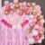 Kit Arco Globos Rosa Feliz Cumpleaños