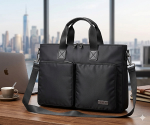 Bolso Porta Notebook Negro Impermeable 702