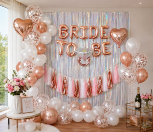 Kit Globos Bride To Be Rosa Plateado