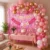 Kit Arco Globos Rosa Feliz Cumpleaños