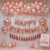 Kit Globos Happy Birthday Rosa Gold Plateado