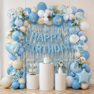 Kit Globos Happy Birthday Celeste Mariposas