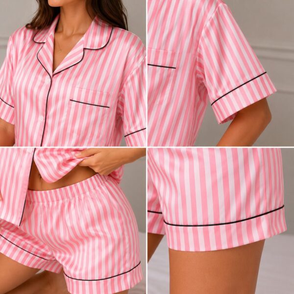 WhatsApp Image 2026-06-11 at 18.01.28 (3) Pijama Satén Rosa Rayas Conjunto