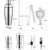 Set Bartender Coctelera Tragos Acero Inoxidable 30Pzs